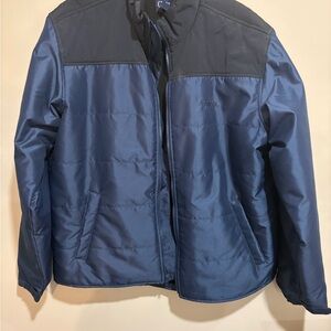 Chaps Men's Navy and Black Puffer Jacket